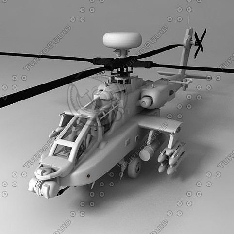 apache helicopter 3d max - AH-64 Apache... by mohammadmax1